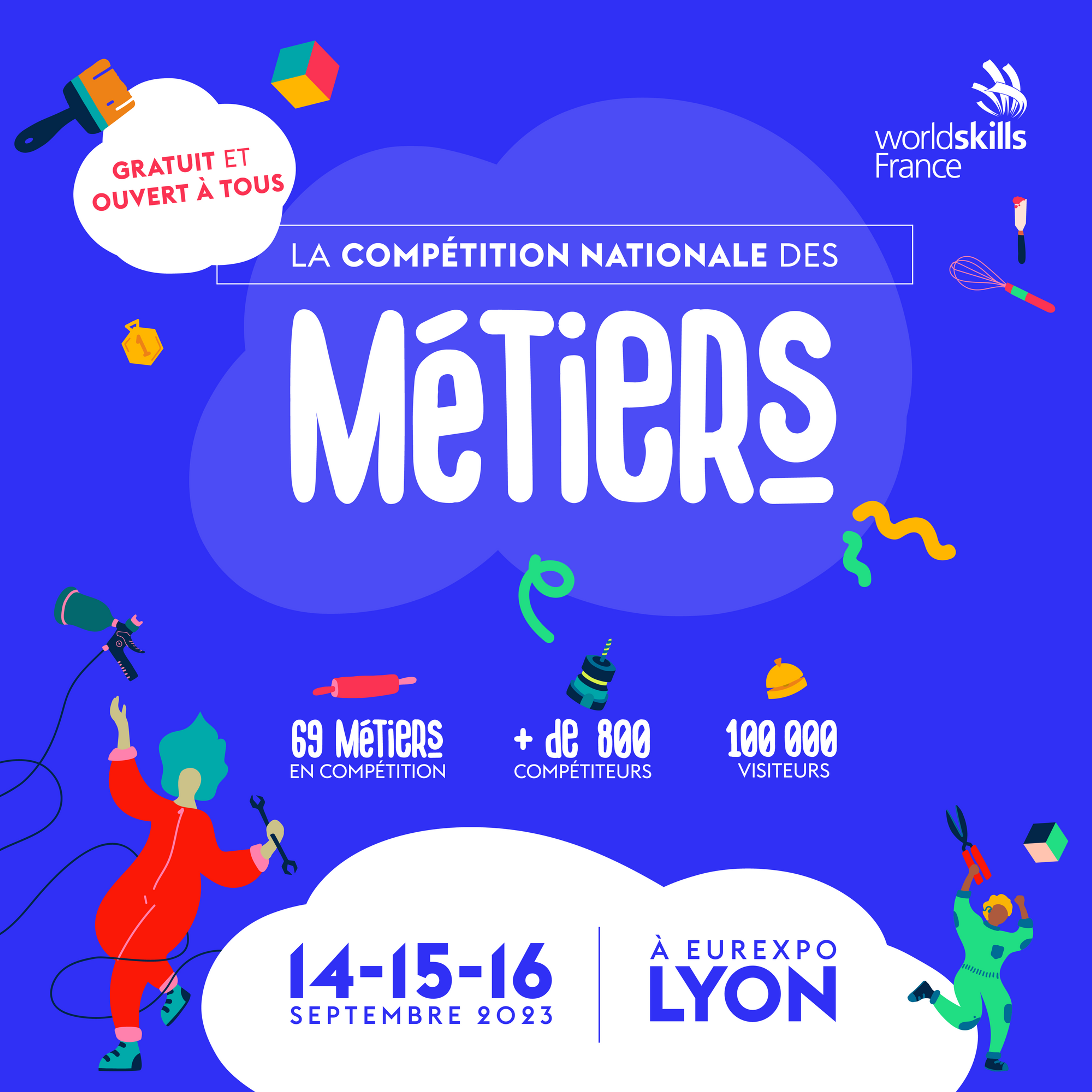 WorldSkills 2023 à Lyon : stand de la FFAF, animations ludiques et compétition au programme !